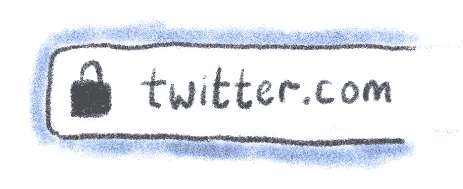 Web browser address bar with twitter.com written inside